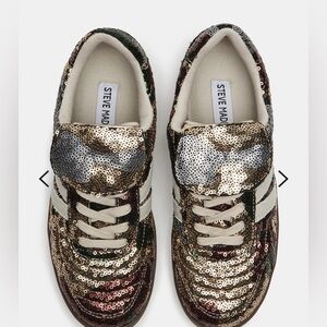 Steve Madden Madrid-S Camo Multi Sequin Sneakers size 7,5